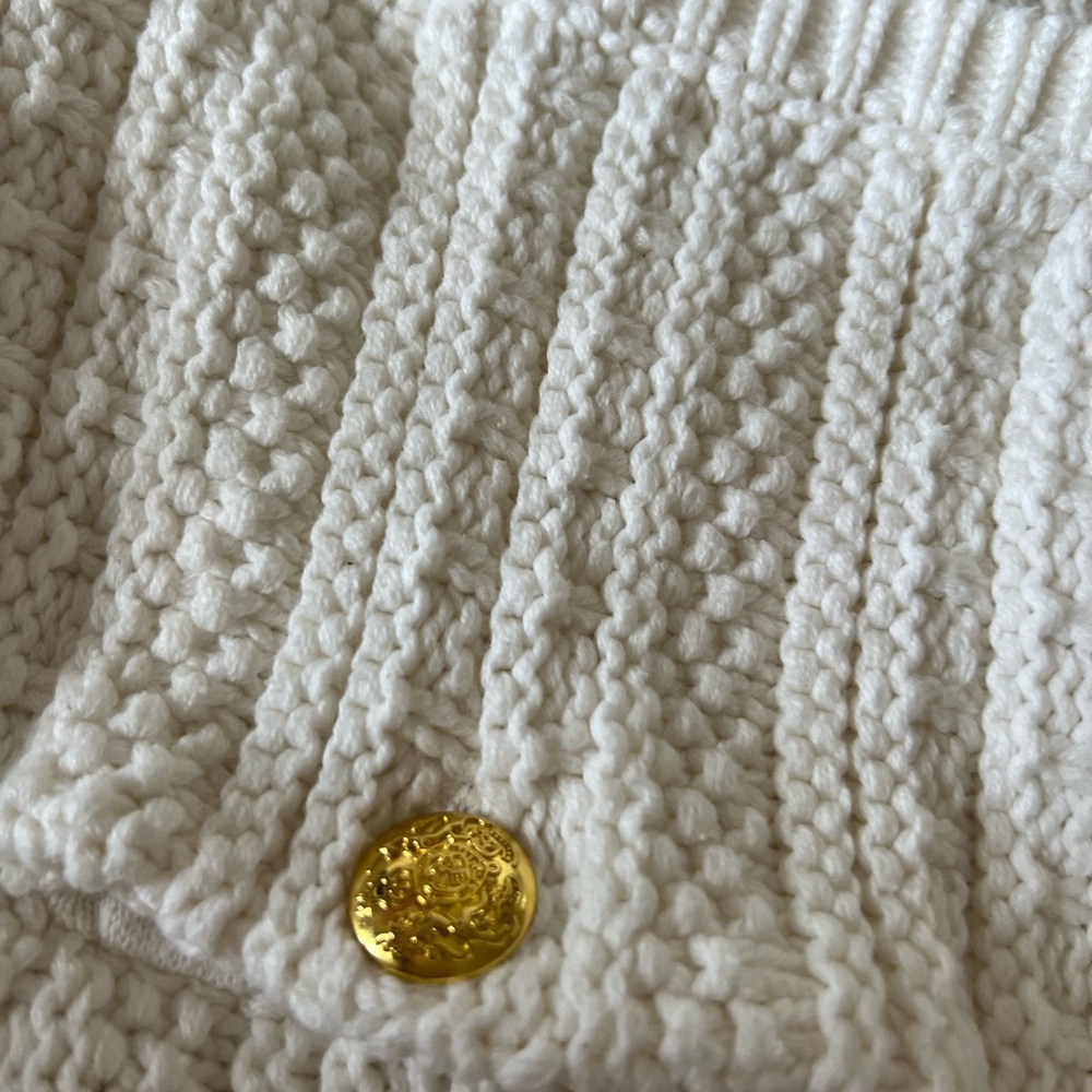 Tahari sweater/ knit white blazer - Picture 10 of 16